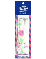 Zak Tackle Wally Whale 4.5" Rigged Squid - Milky Glow/Green Dots