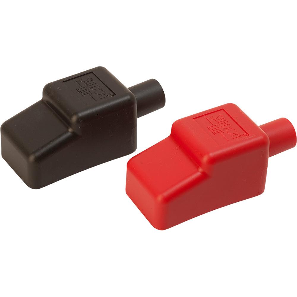 Sea-Dog Battery Terminal Covers - Red/Back - 1/2" - TRAPSKI