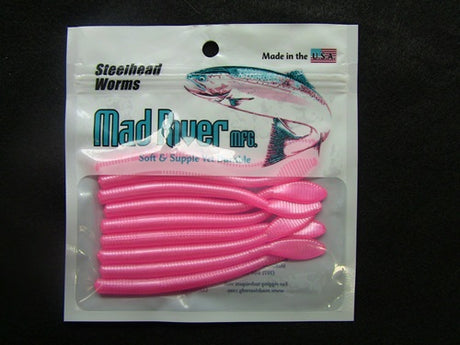 Mad River Worm Pink Pearl 4" (9 pack) SW12-4