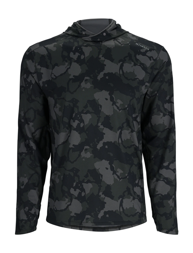 Sweat à Capuche Simms SolarFlex® Pour Pêche - Pierre Camouflage Fantôme - Taille L Homme