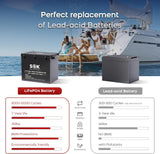 SOK 12V 206Ah LiFePO4 battery with smart BMS protection and self-heating