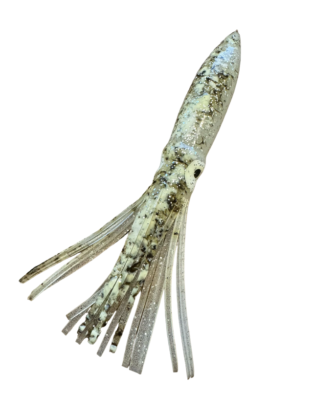 Westcoast Fishing Tackle Turd Hoochies - Brown/Glow Spatterback SBTURD