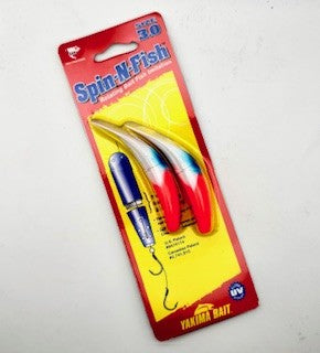 Spin N Fish fishing lure packaging on a white background
