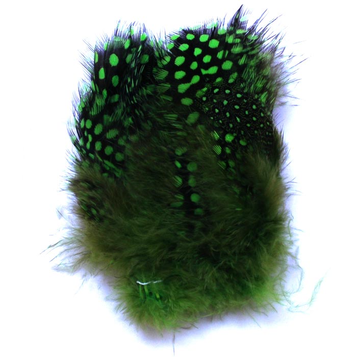 Hareline Dubbin UV2 Large Eyed Guinea Feathers