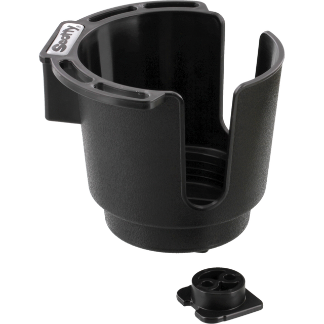 Scotty 310-BK Black Cup Holder with Bulkhead / Gunnel Mount