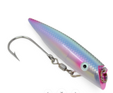 Colorful fishing lure with a white background