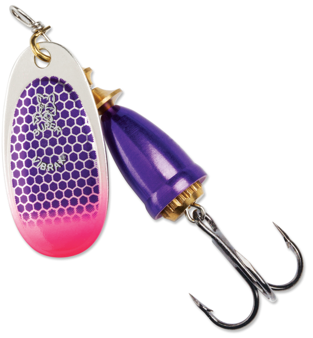 Blue Fox Classic Vibrax Spinner - Purple Scale Pink Tip UV, 3/8oz