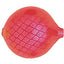 Red textured ball on a white background