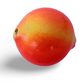 Red and yellow fruit on a white background