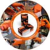 Glove Works Industrial Orange RDT Nitrile Gloves - XL